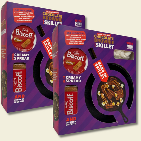 Make-Your-Own Biscoff Skillet Set – Brownie Kit with Pan & Toppings - 2 Pack
