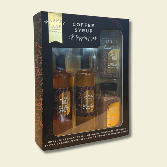 Syrup & Topping Gift Set – Caramel, Vanilla, Cocoa & Sprinkles