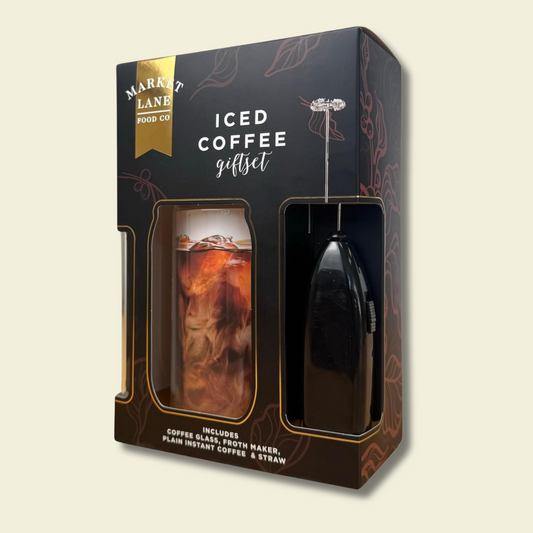 Iced Coffee Gift Set – Cup, Straw, Frother & Coffee