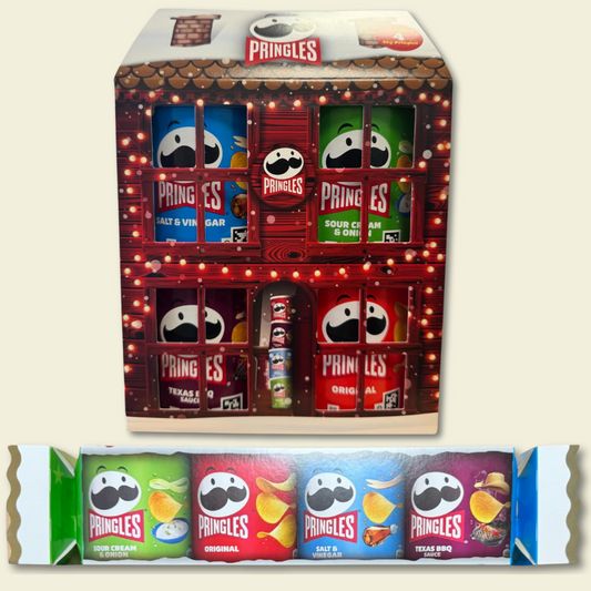 Pringles Christmas Cracker & Festive House Gift Set – Snack Selection 4 Flavours