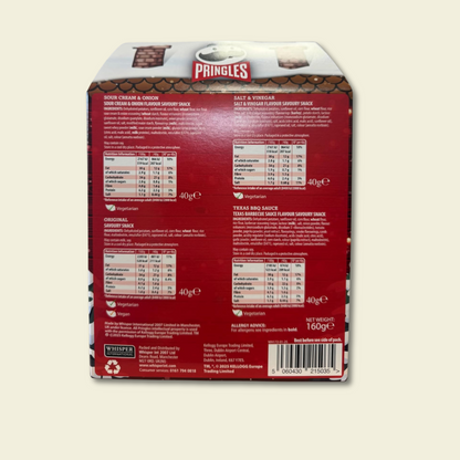 Pringles Christmas Cracker & Festive House Gift Set – Snack Selection 4 Flavours