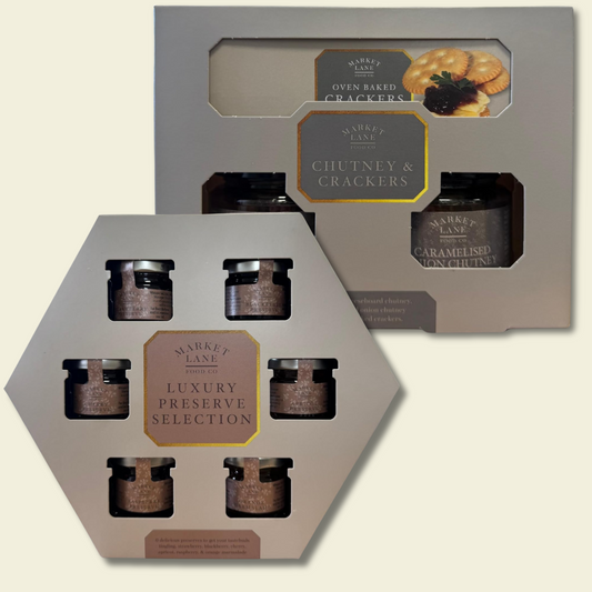 Luxury Chutney & Crackers Gift Set with Preserve Selection – Gourmet Food Hamper