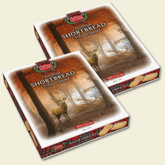 Highland Speciality Scottish Shortbread Assortment 400g – Traditional Butter Biscuits ( 2 Pack )